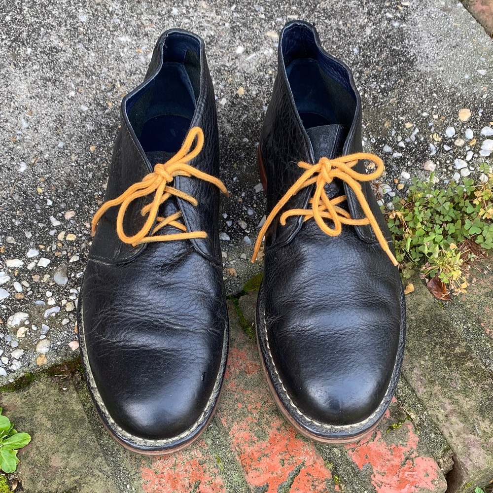 Cole Haan Black Chukka Boots with Tan Laces